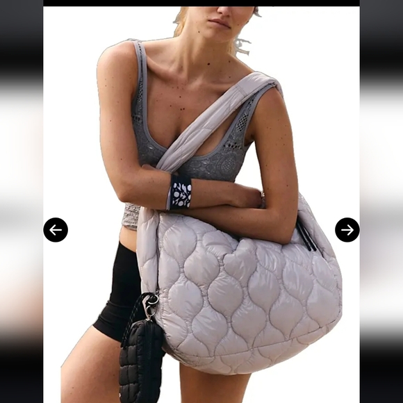 NWT Free People Quilted Cream Shoulder Bag - Picture 1 of 5